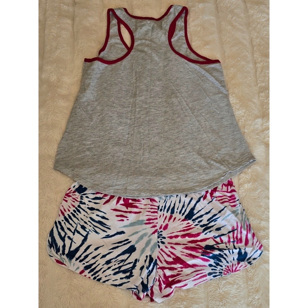 4th of July Medium Feelin Wild Tank Top Shorts Sleepwear Secret Treasures - Picture 2 of 3